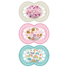 MAM Original Pacifier with SkinSoft silicone nipple supports a comfortable latch.