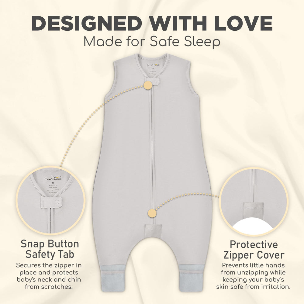 Mama Cheetah 0.5 TOG wearable sleep sack demonstrates light warmth
