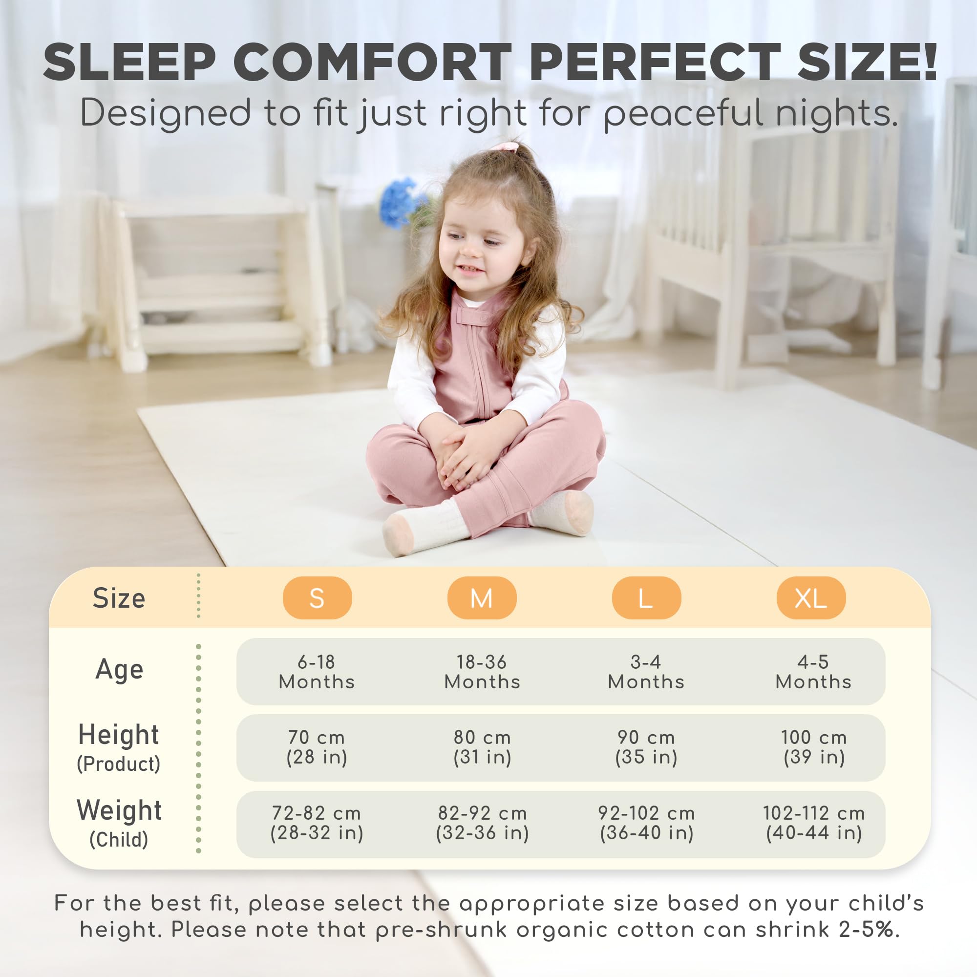 Bottom zipper cover prevents unzipping during sleep