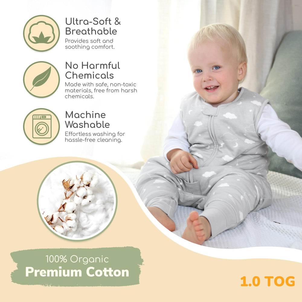 Bottom zipper cover helps prevent accidental openings for uninterrupted slumber.