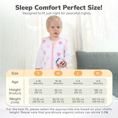 Safety tab at neck and chin on Mama Cheetah sleep sack