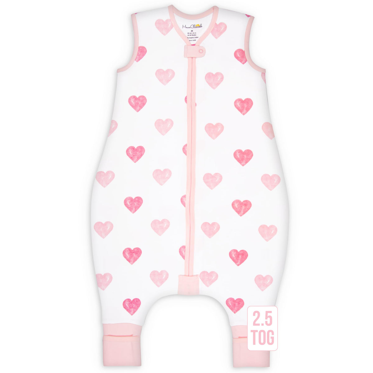 Mama Cheetah sleep sack with feet for 4T–5T toddlers, cozy warmth.