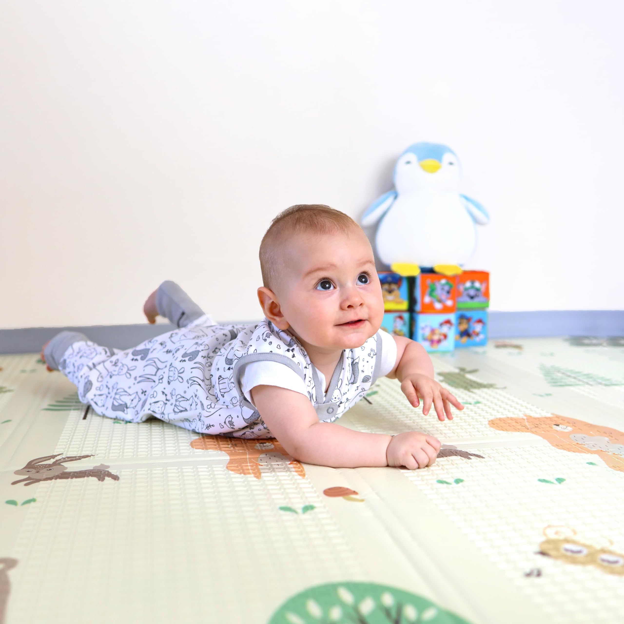 Size chart for Mama Cheetah sleep sacks to grow with baby