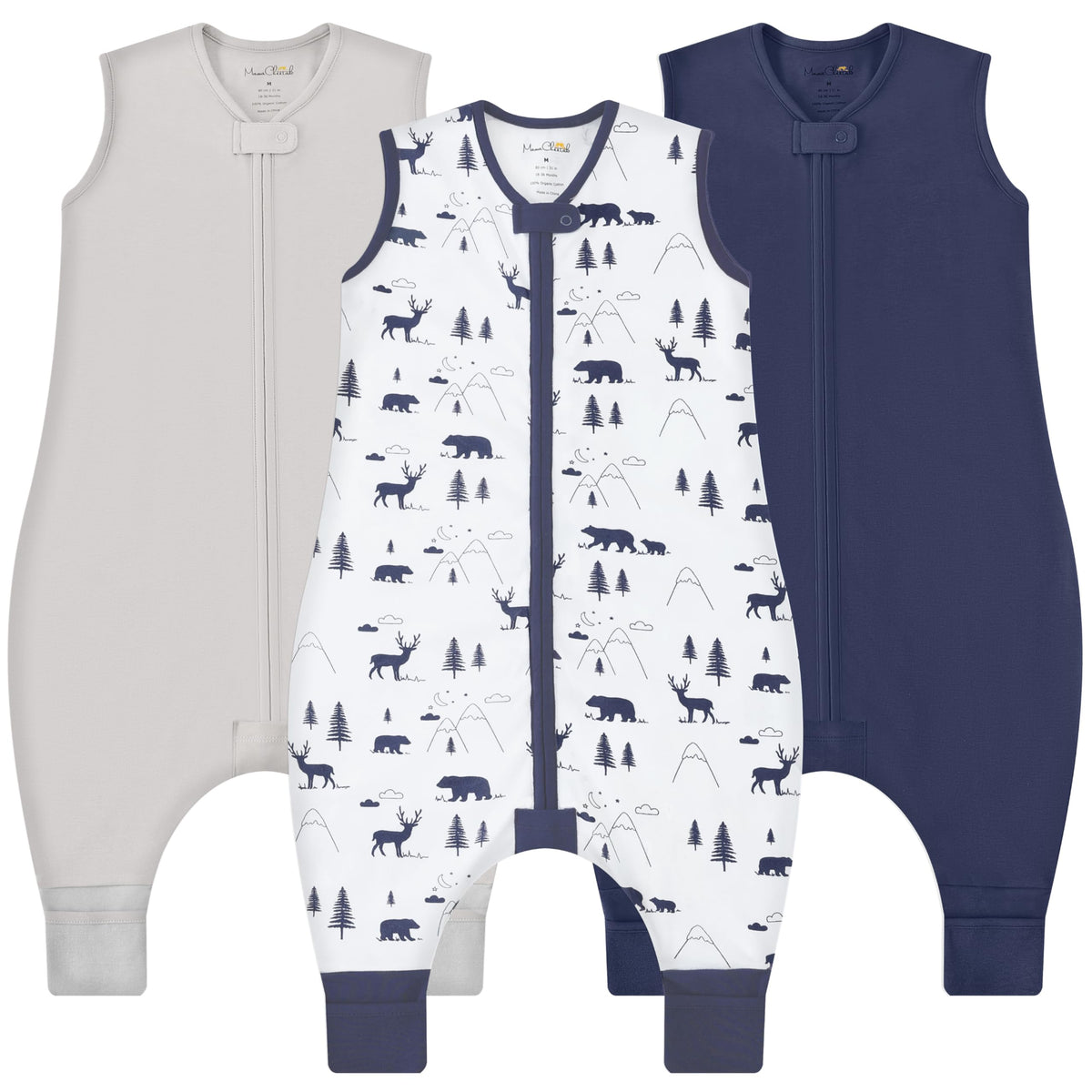 Mama Cheetah Toddler Sleep Sack with Feet front view for cozy all-night warmth.