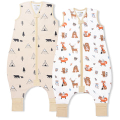 Mama Cheetah toddler sleep sack with feet offers breathable warmth for calm nights.