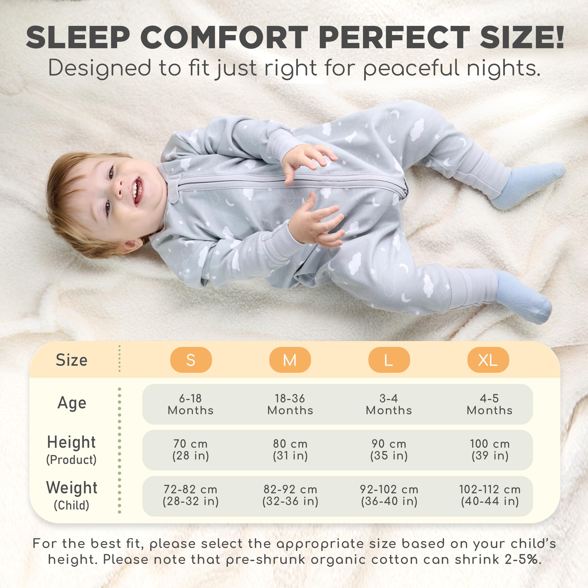 Soft organic cotton fabric from Mama Cheetah is gentle on skin.