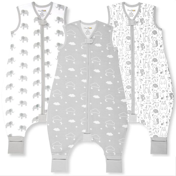 Mama Cheetah toddler sleep sack with feet 0.5 TOG for breathable warmth