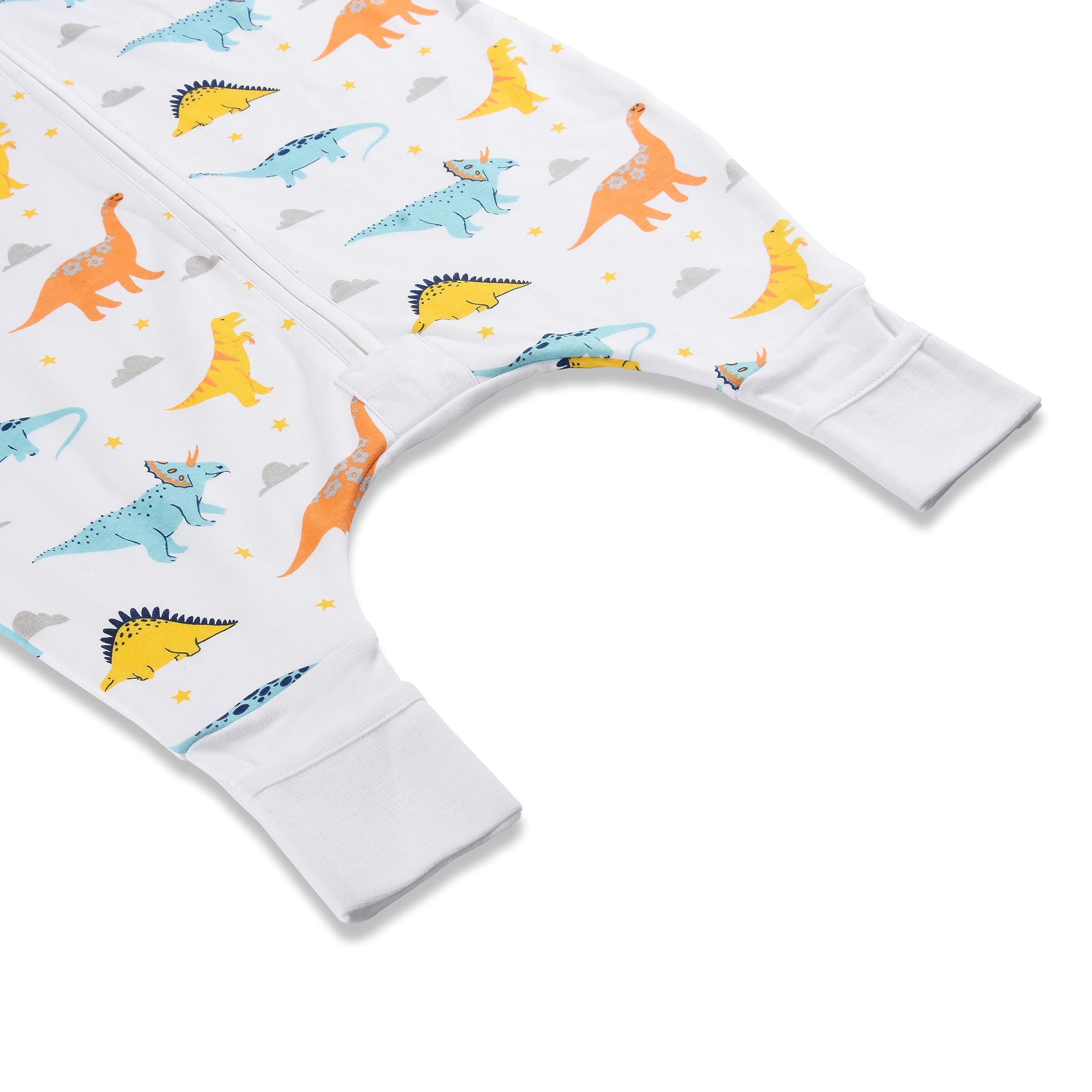 Mama Cheetah Sleep Sack with Feet close-up highlighting soft organic cotton and 1.0 TOG warmth