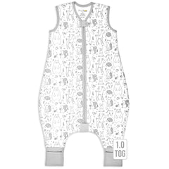 Mama Cheetah Toddler Sleep Sack with Feet front view showing cozy warmth