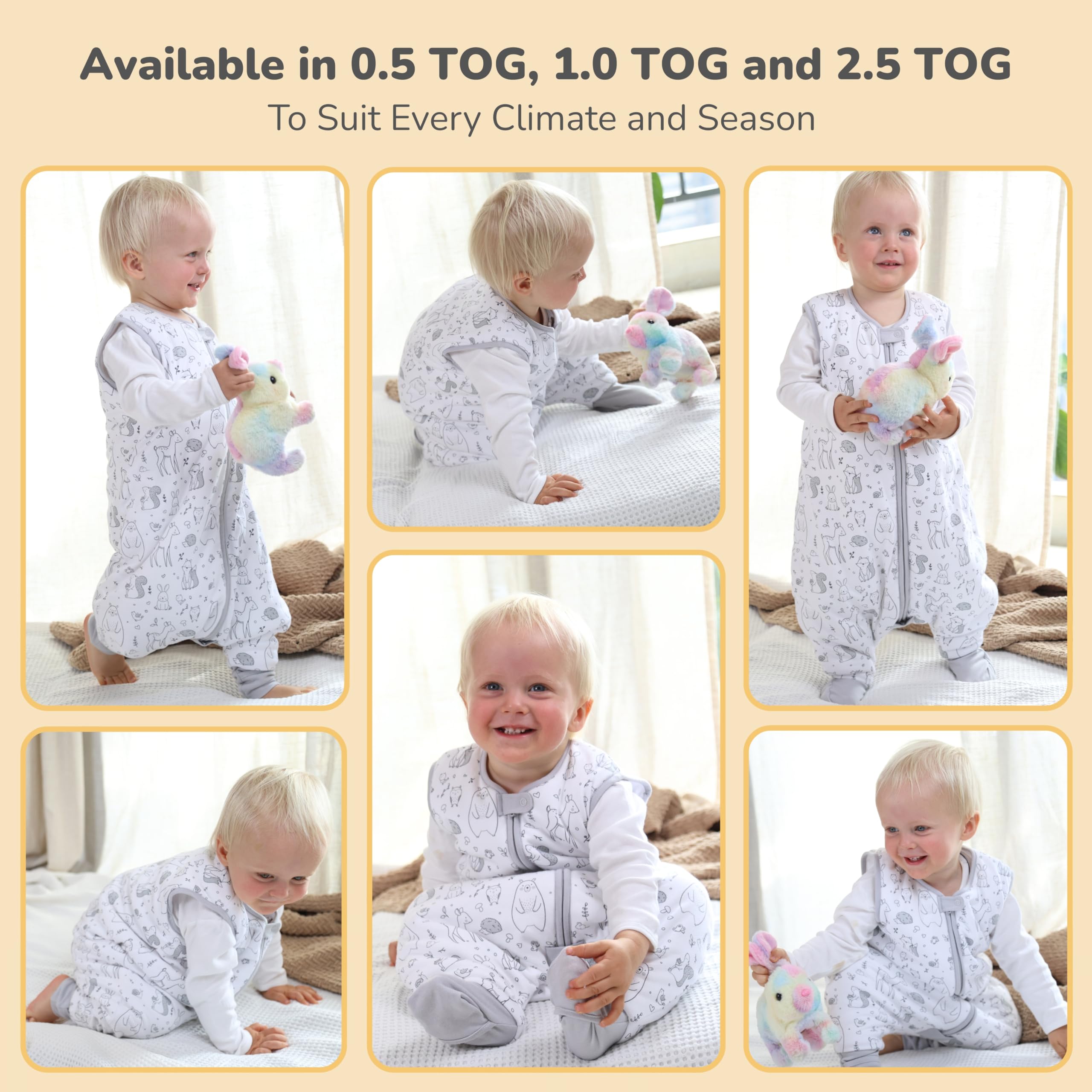 Mama Cheetah sleep sack size chart helps you choose the right fit