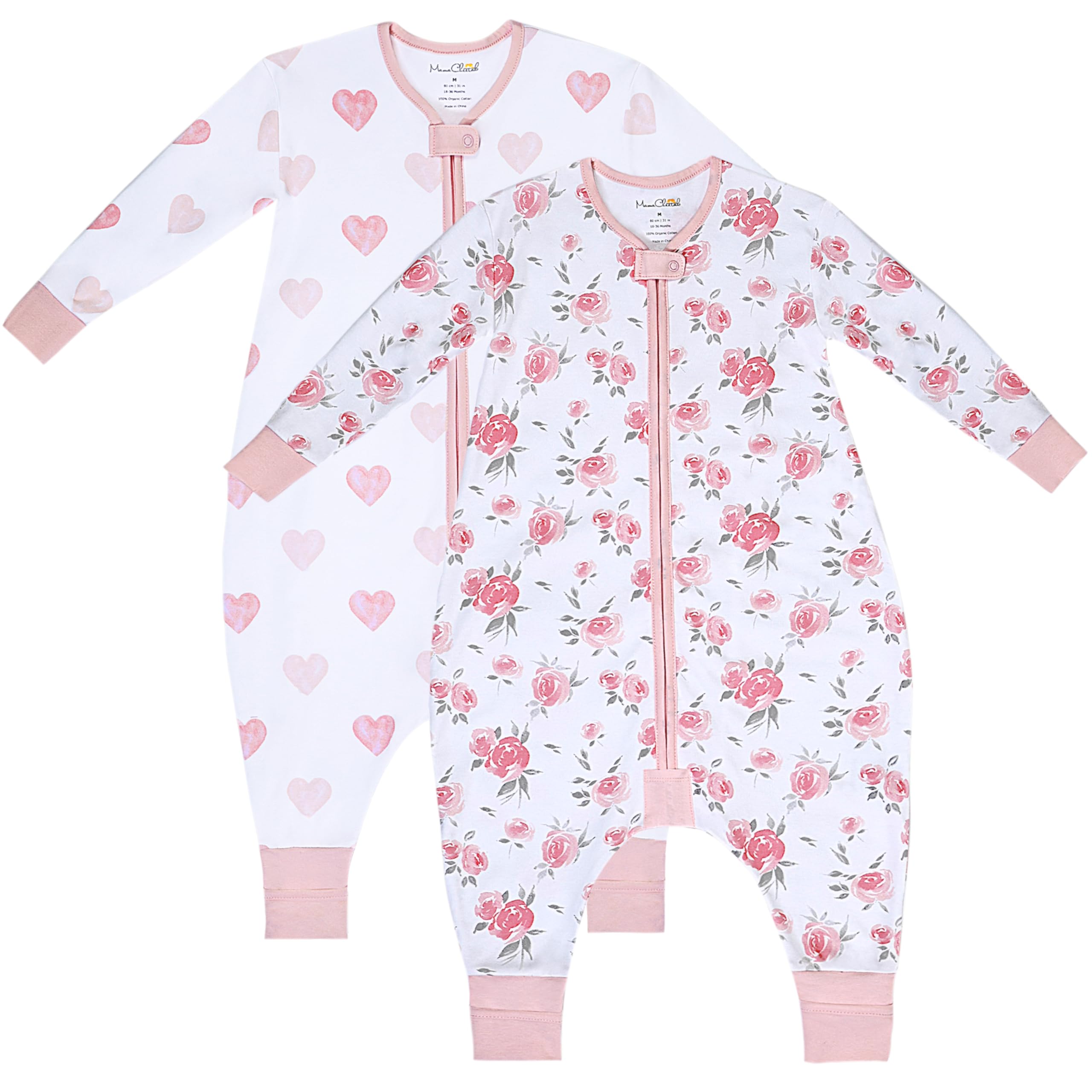 Mama Cheetah toddler sleep sack with feet for walkers provides cozy warmth and mobility.