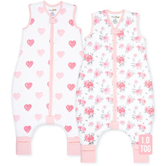 Mama Cheetah toddler sleep sack with feet provides soft breathable warmth for restful nights