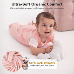 Mama Cheetah wearable sleep sack with bottom opening zipper for easy diaper changes.