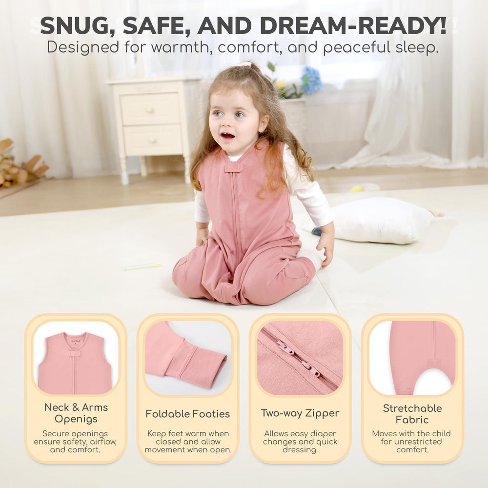 Mama Cheetah sleep sack design is unisex for toddlers.