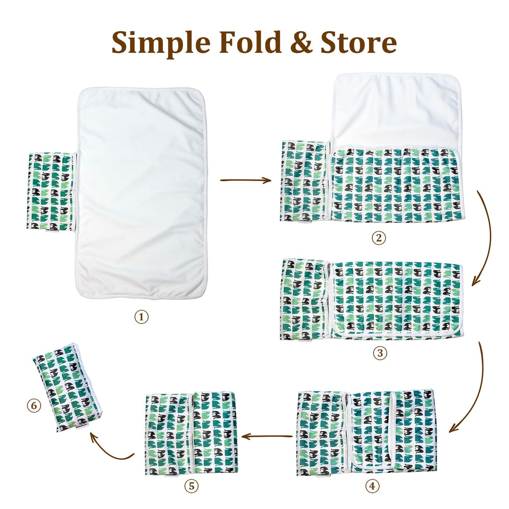 Mama Koala AWJ liner side helps manage liquids during diaper changes.