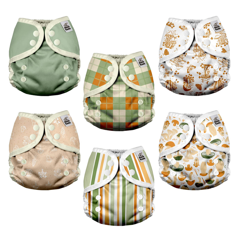 Mama Koala reusable diaper cover with snap closure for quick changes and leakage protection.
