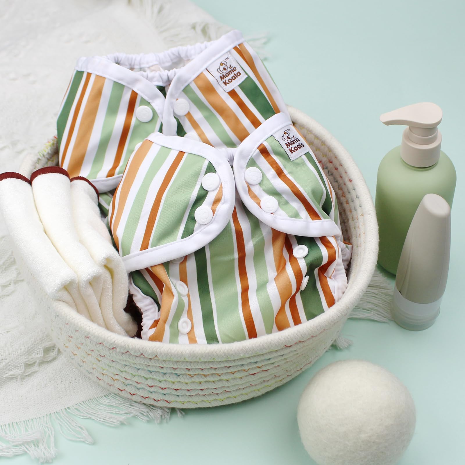 Mama Koala Vibrant Mush-S print offers a playful, gender-neutral look.