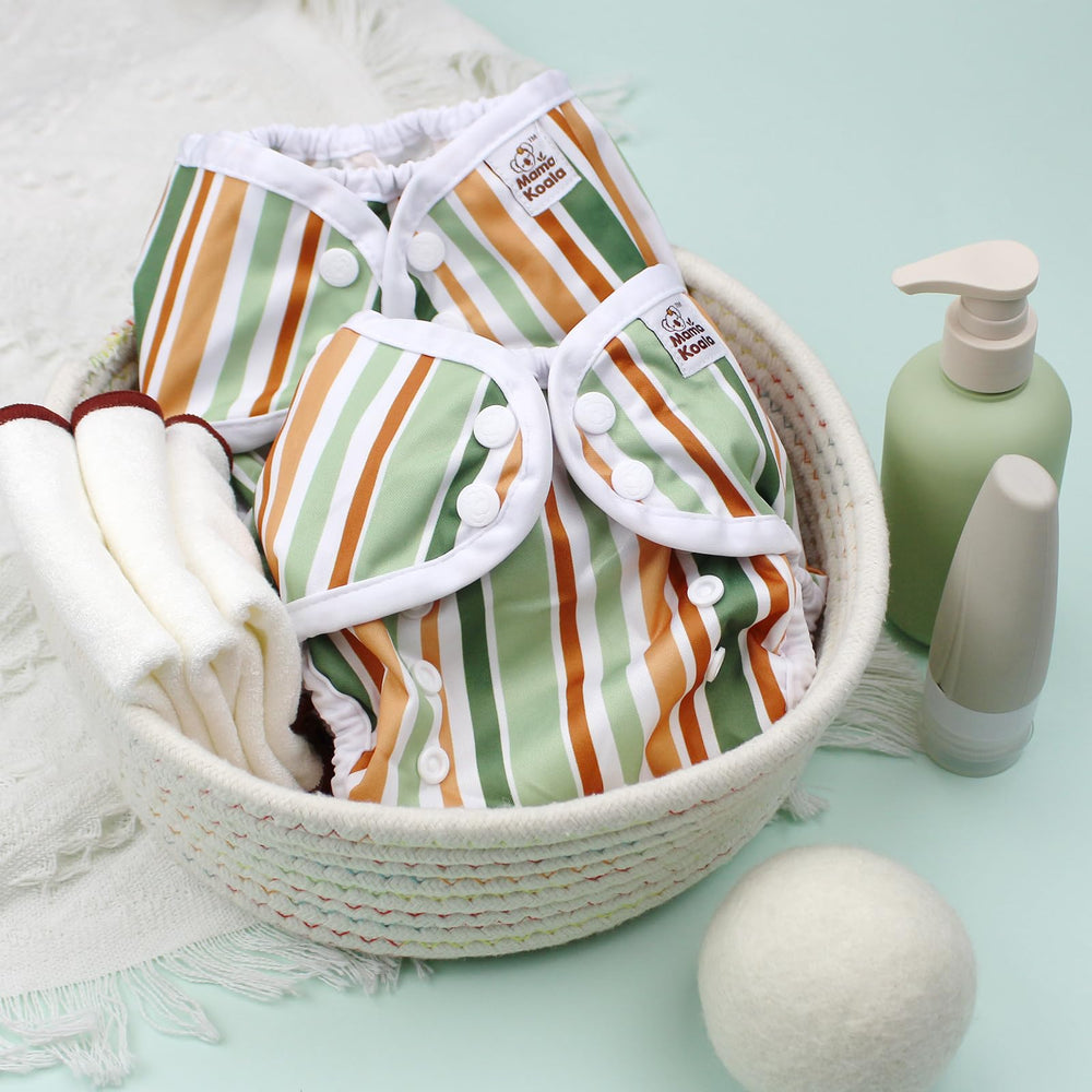 Mama Koala Vibrant Mush-S print offers a playful, gender-neutral look.