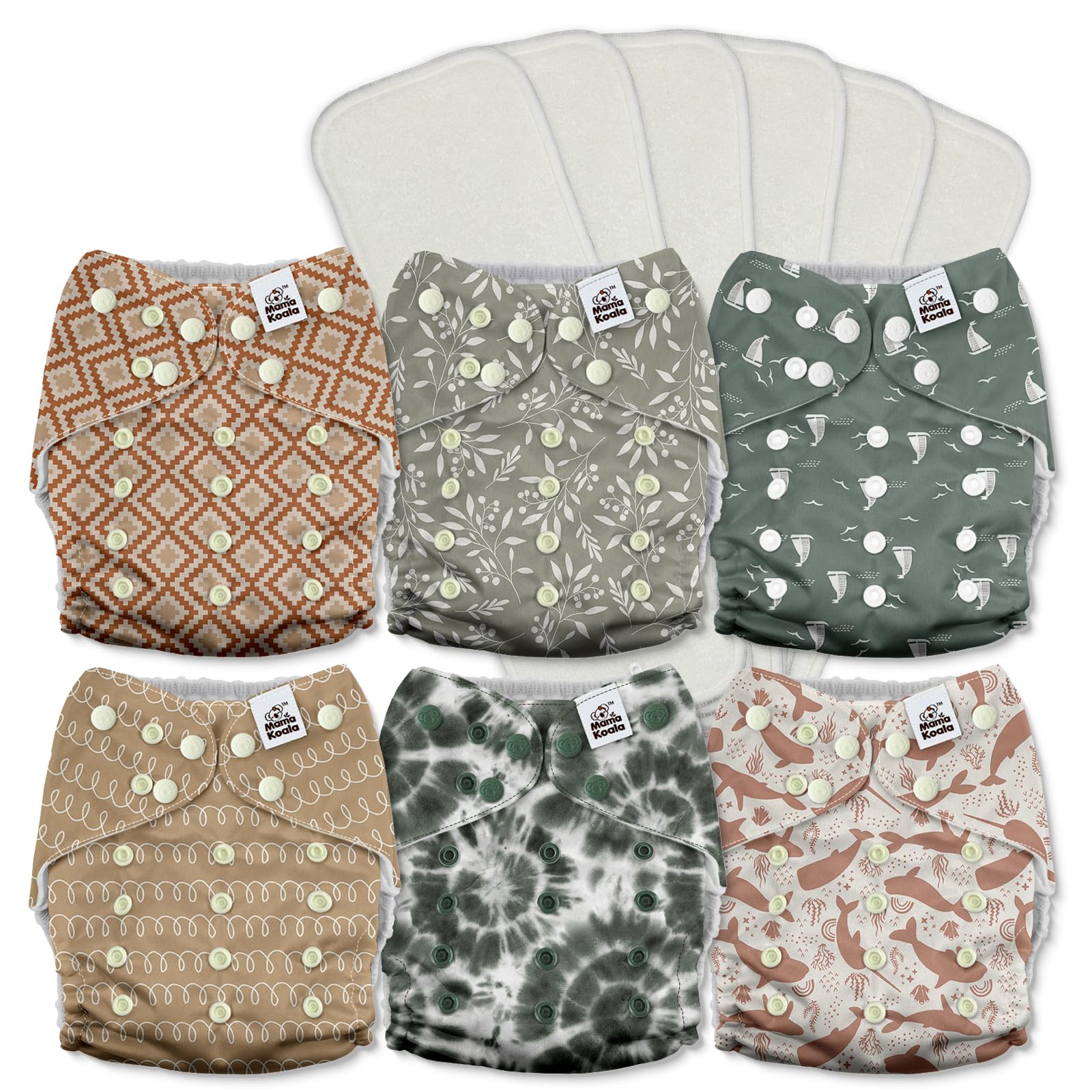 Mama Koala 3.0 pocket diaper AWJ lining keeps baby skin comfortable and dry.