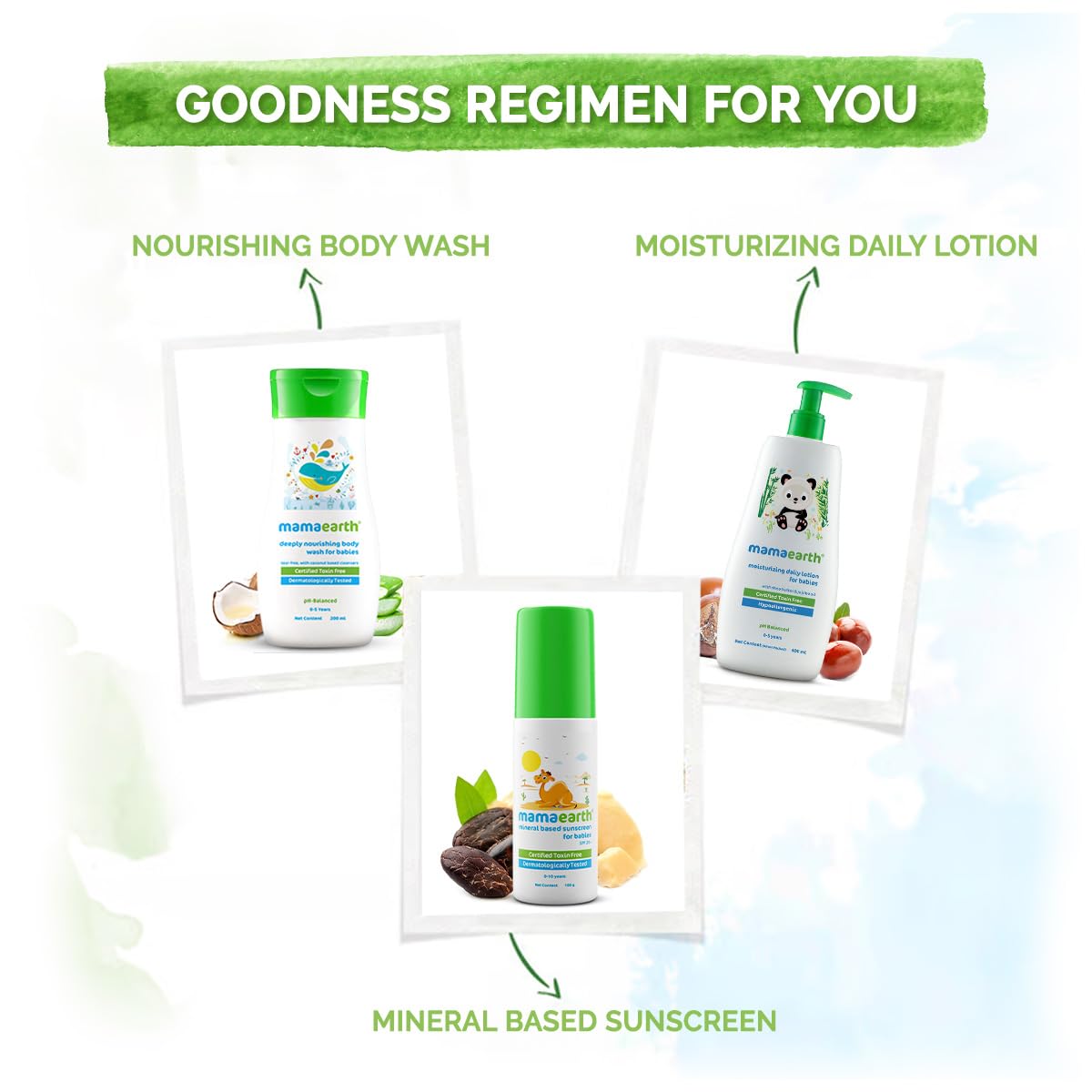 Mamaearth pH-balanced formula supports comfortable skin after bath.