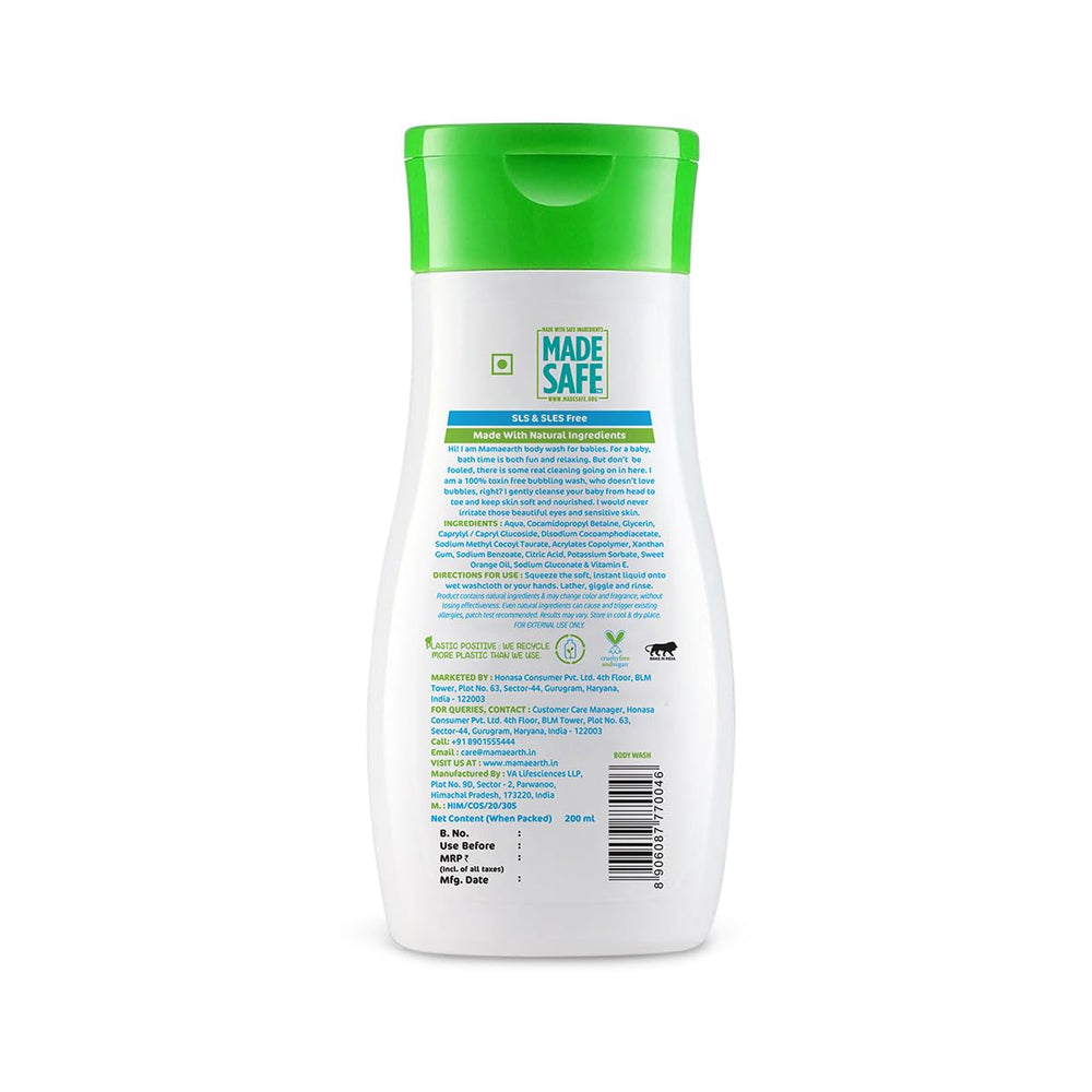 Mamaearth leaves baby skin fresh and soft after washing.