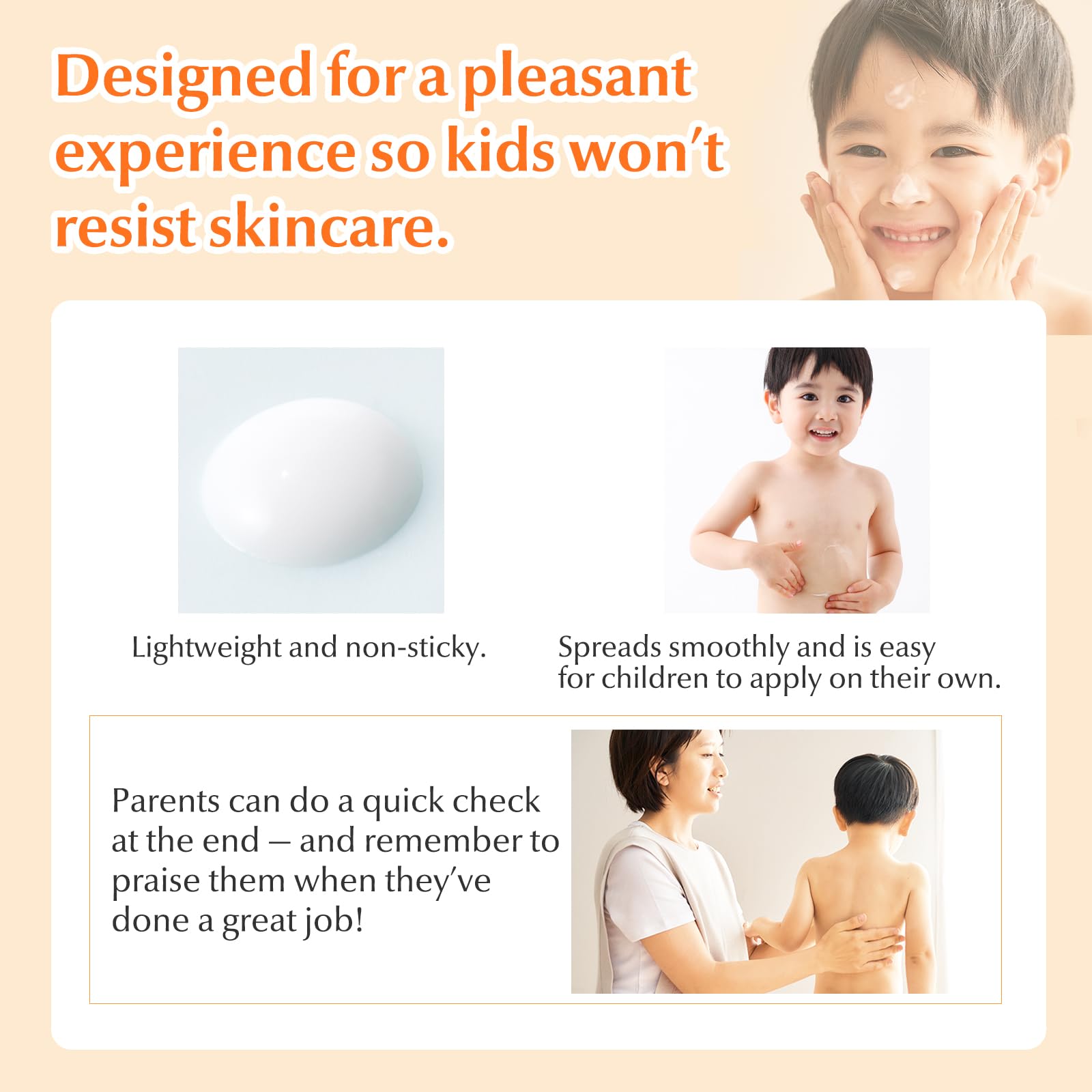 Mama&Kids milky lotion packaging with pump for clean dispensing