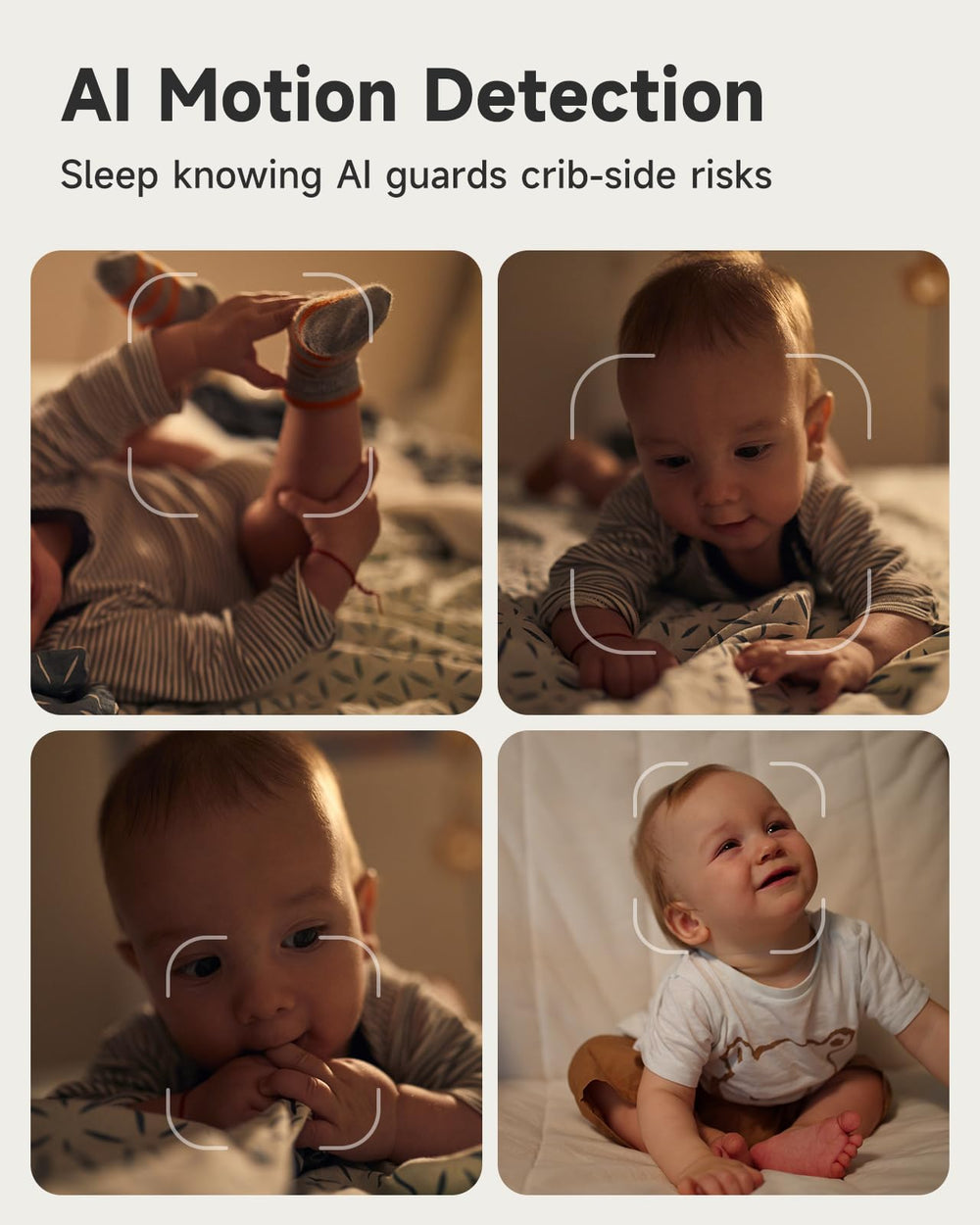MAMAPRO cry and motion alerts keep you informed from any room.