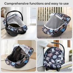 mamatepe 2in1 car seat cover with adjustable closure for versatility