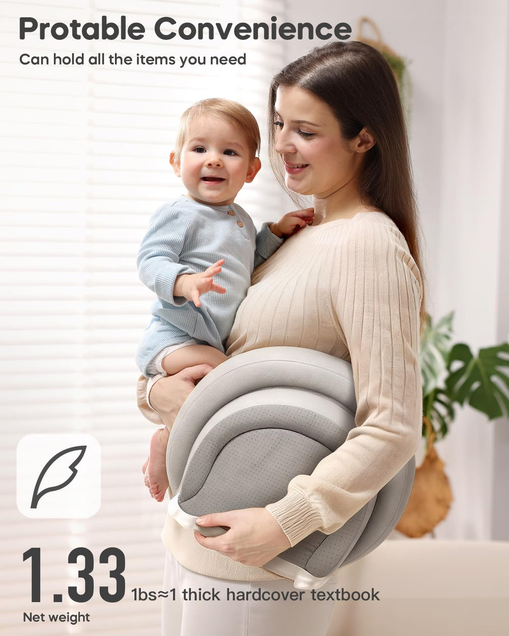 Mamatepe changing pad with adjustable safety strap gray for security