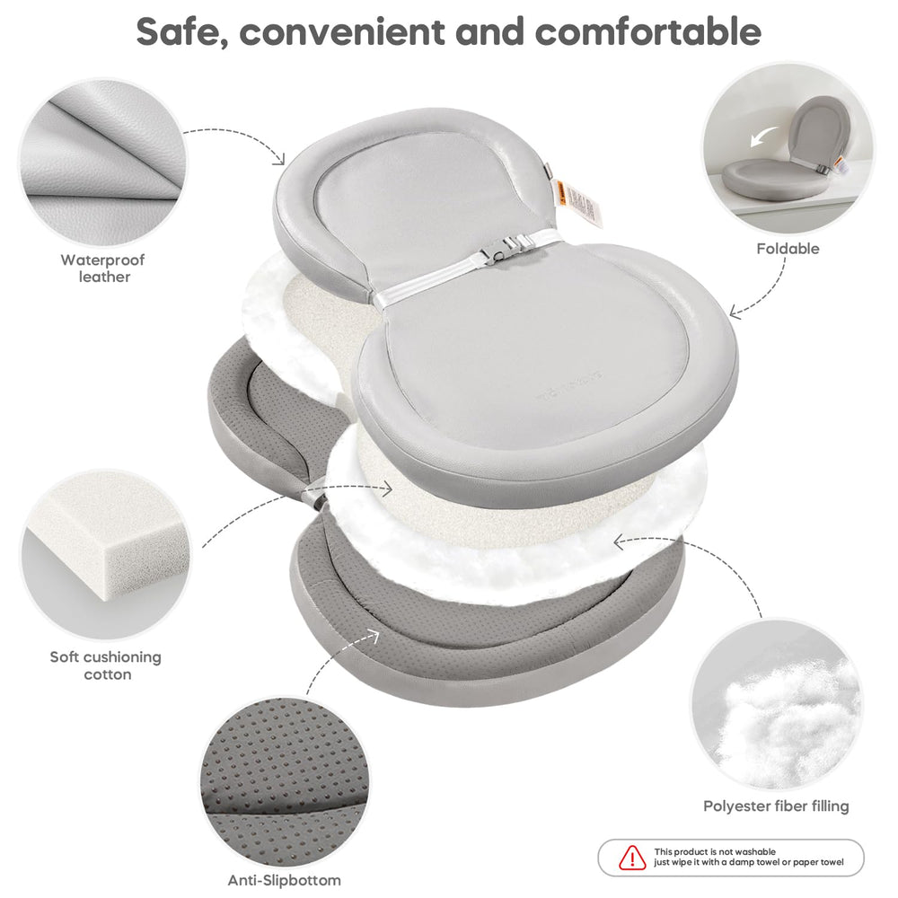 Mamatepe pad in gray adds a neutral touch to nursery spaces