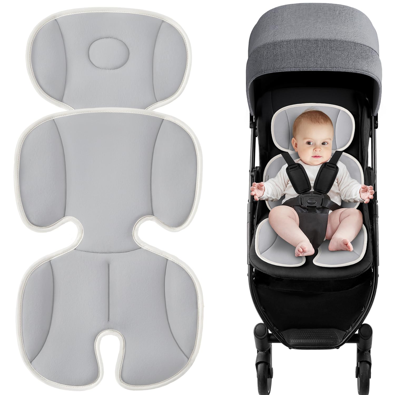mamatepe cooling pad on stroller top view highlighting cooling surface for temperature regulation