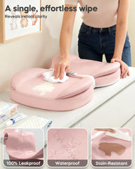 Mamatepe non-slip bottom keeps the changing pad secure on a dresser