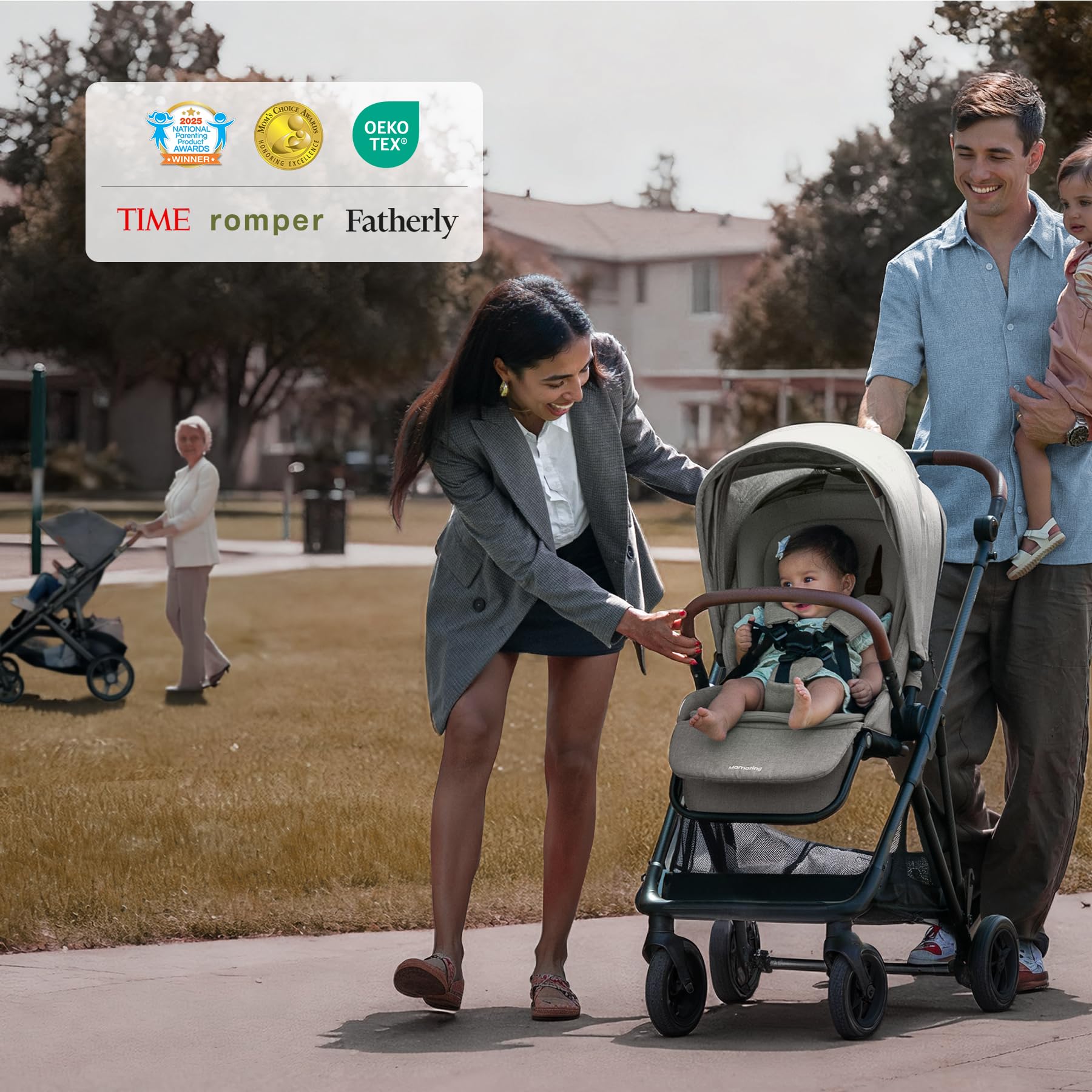 MAMAZING Air Lux shock-absorbing wheels deliver a smoother ride.