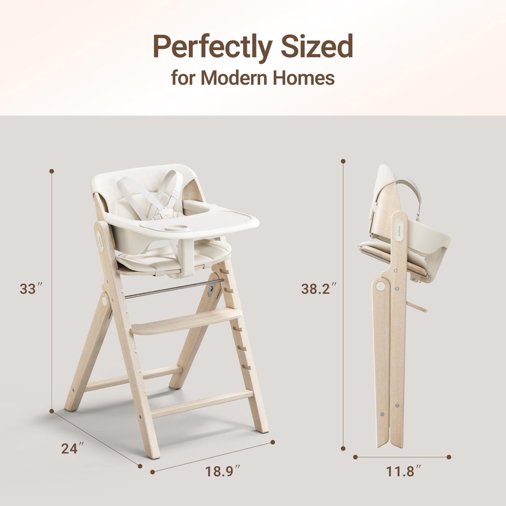 MAMAZING GrowPod Pro wooden high chair guard bar for safety