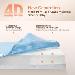 MAMAZING machine-washable cover being wiped, demonstrating easy care.