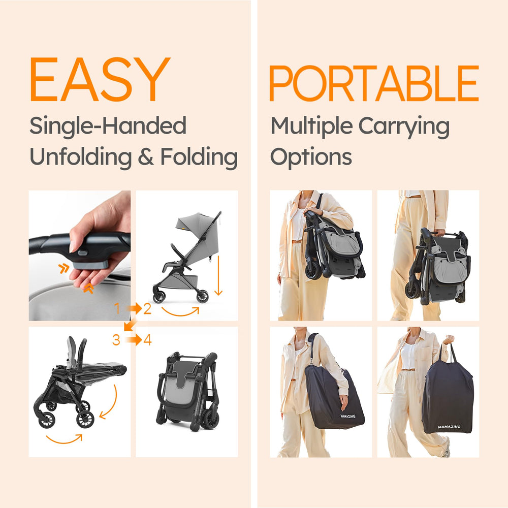 MAMAZING Ultra Air X 5-point harness ensures quick secure fits