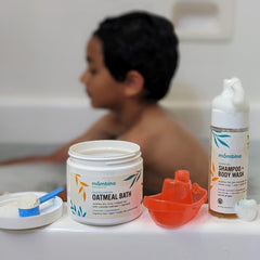 Mambino Organics Happy Time calendula-orange scent highlights gentle cleansing.