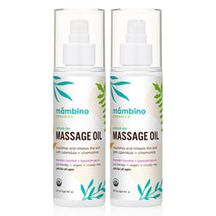 Mambino Organics massage oil after bath for gentle relaxation and calm skin care
