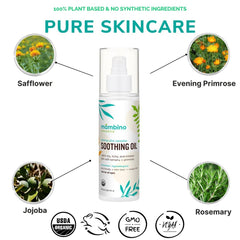 Mambino Organics Soothing Baby Oil with evening primrose to support calm, hydrated skin