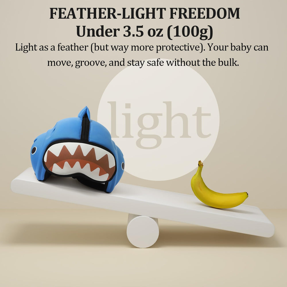 Breathable design of MAMBOBABY GUARD Shark keeps the head cool during play.