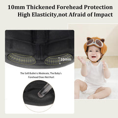 MAMBOBABY safety helmet shows 360-degree protection with forehead airbags for safer crawling