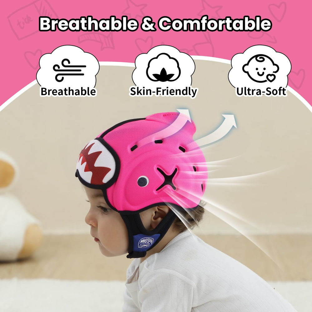 Mambobaby Shark forehead pad close-up for enhanced comfort on little heads.