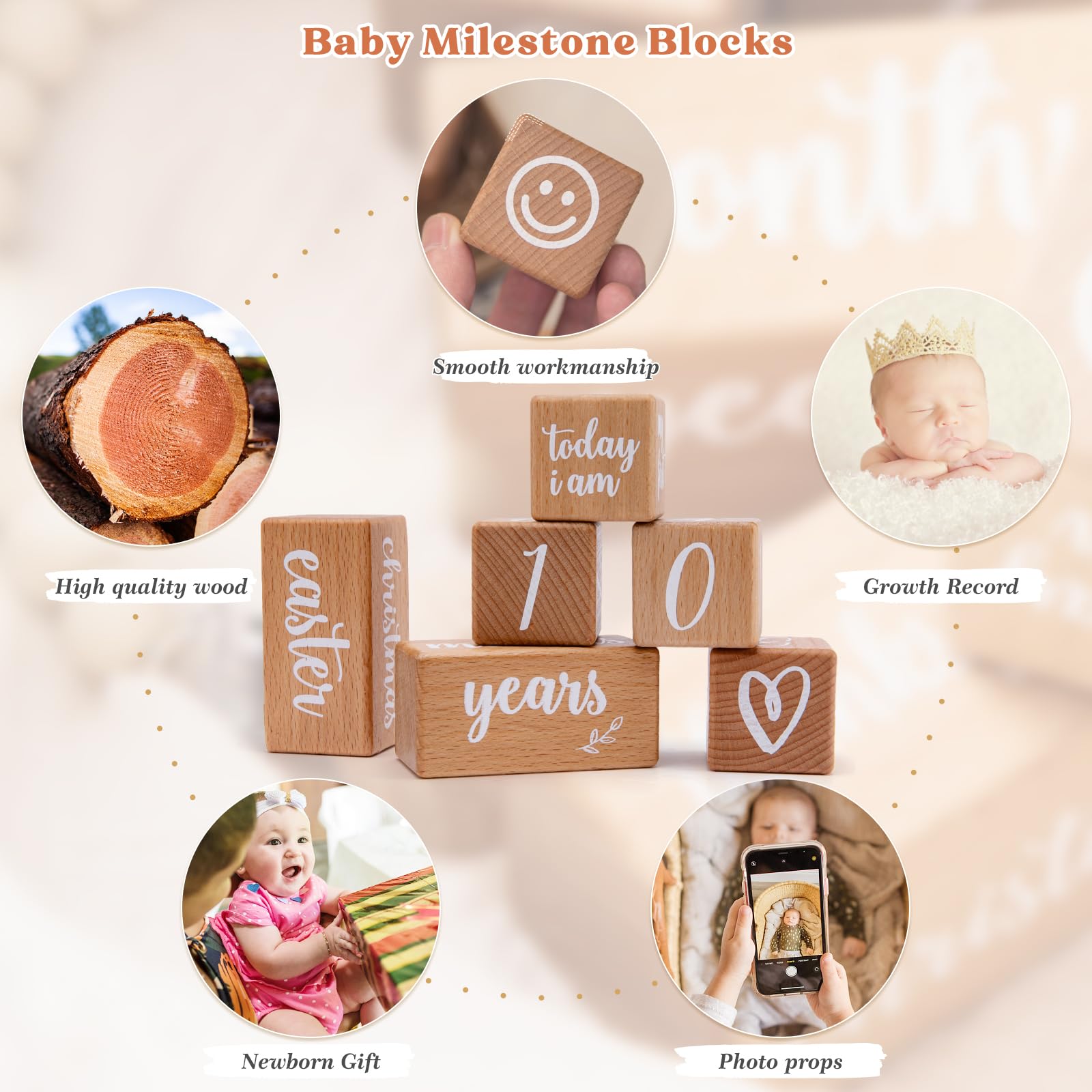Mamimami Home weeks block for weekly milestones in adorable snapshots.