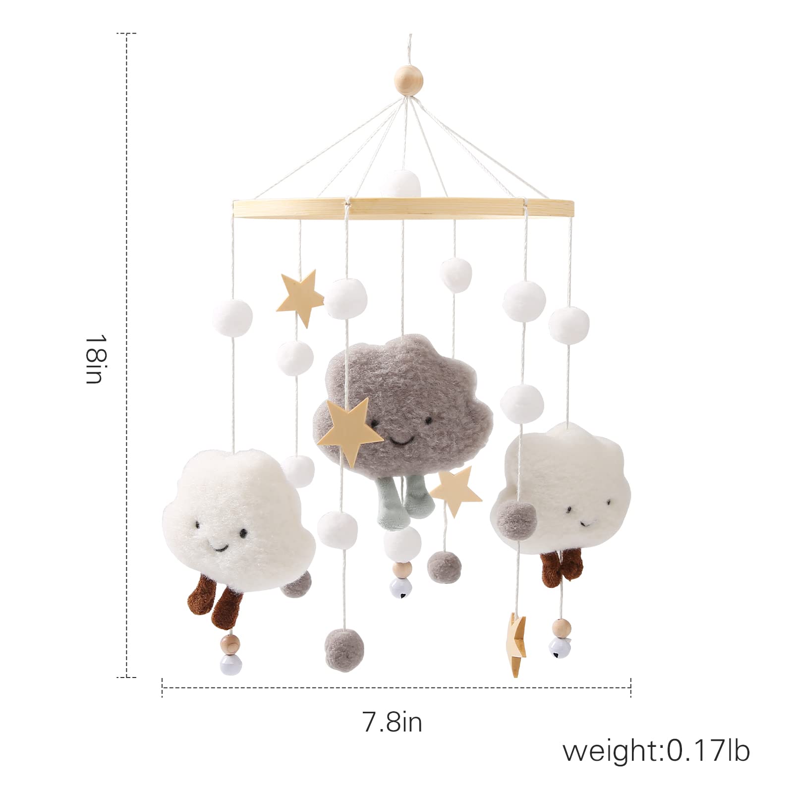 Mamimami Home nursery clouds decor creates a calming focal point for baby rooms.