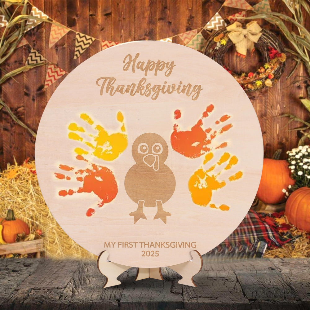 MAMUXI turkey footprint wood art adds festive charm to the display