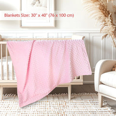 Man Fai Sky pink 30x40 inch blanket suitable for crib, stroller, or car seat.