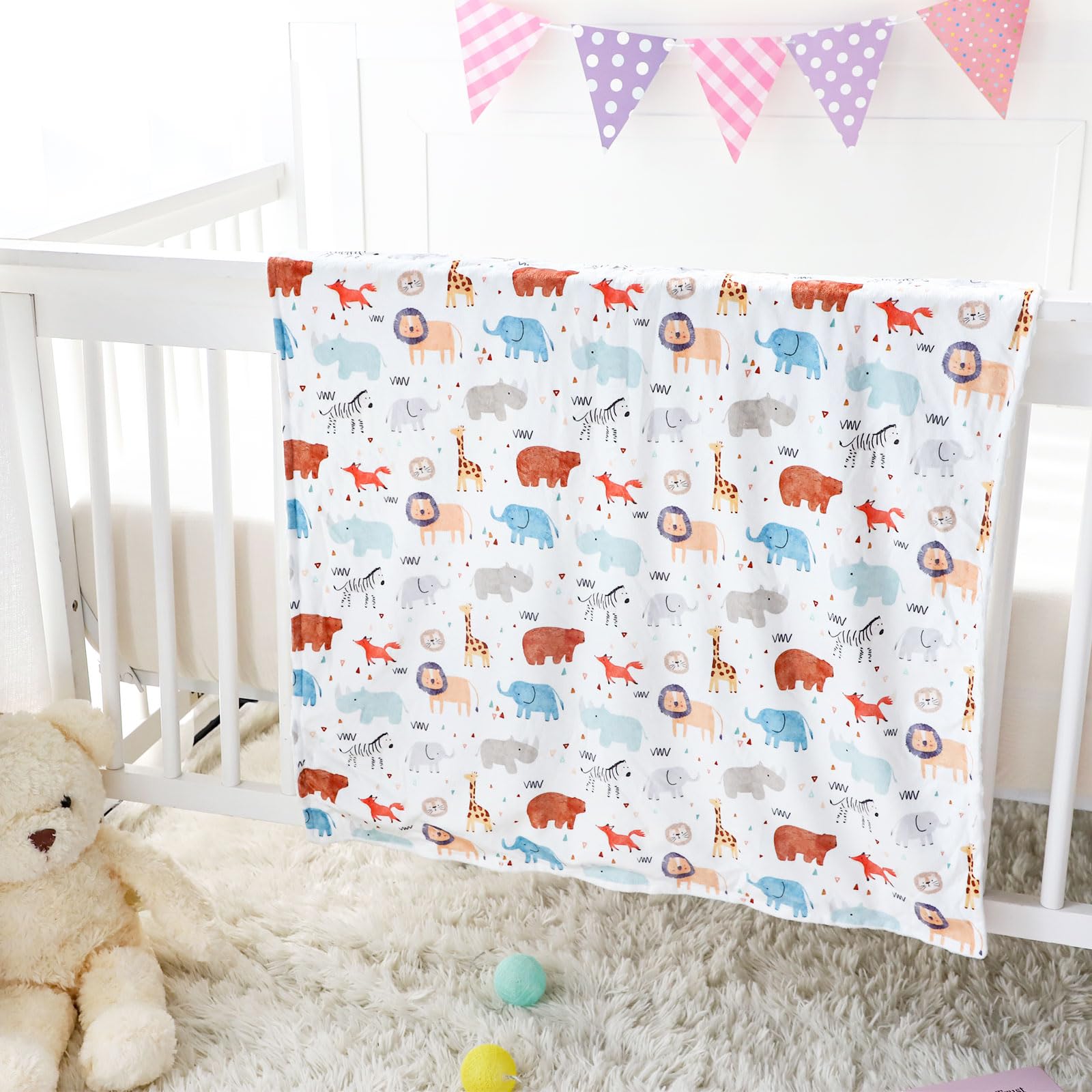 Man Fai Sky blanket with dotted minky back for extra warmth