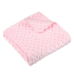 Man Fai Sky baby blanket in pink with soft fleece delivering cozy warmth for Baby.
