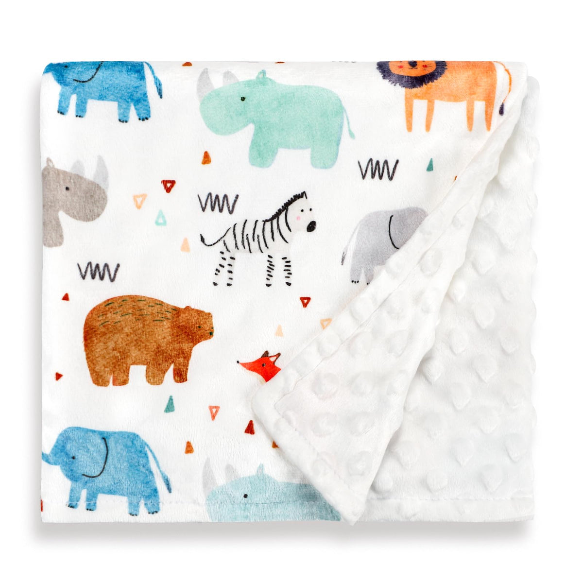 Man Fai Sky baby blanket with soft plush front for cozy snuggles