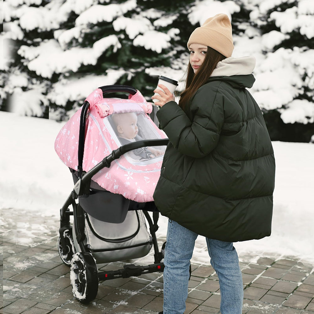 Man Fai Sky baby car seat cover winter half-open design for interaction